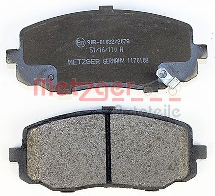 METZGER 1170108 Bremsbelagsatz, Scheibenbremse